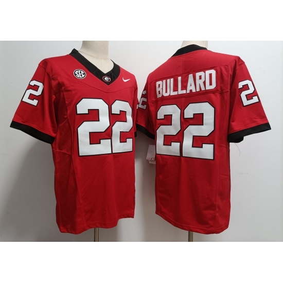 Men's Georgia Bulldogs #22 Javon Bullard Red 2023 F U S E College Football Jerseys - Ujersey