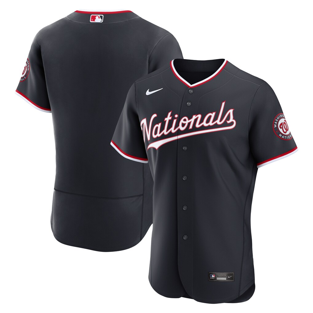 Men's Washington Nationals  Nike Navy Alternate Authentic Jersey - Ujersey