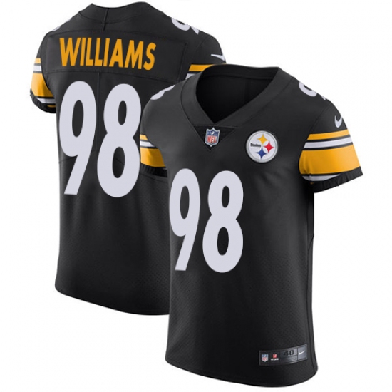 Men's Nike Pittsburgh Steelers #98 Vince Williams Black Team Color Vapor Untouchable Elite Player NFL Jersey - Ujersey