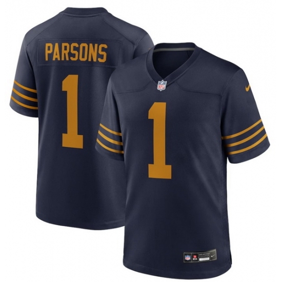 Youth Green Bay Packers Micah Parsons #1 Blue Nike F U S E Stitched NFL Jersey - Ujersey
