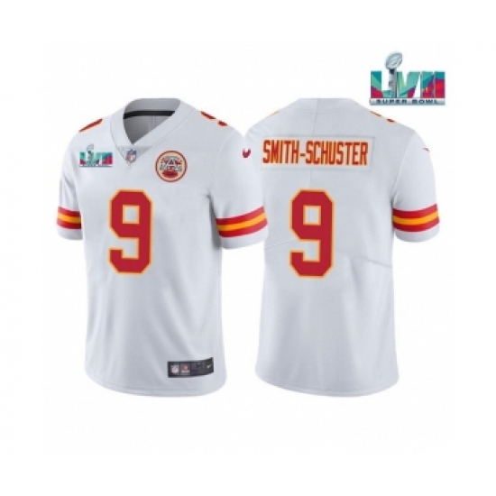Men's Kansas City Chiefs #9 JuJu Smith-Schuster White Super Bowl LVII Patch Vapor Untouchable Limited Stitched Jersey - Ujersey