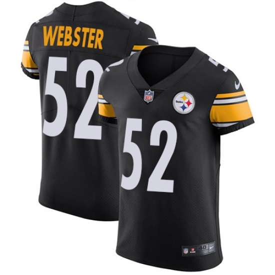 Men's Nike Pittsburgh Steelers #52 Mike Webster Black Team Color Vapor Untouchable Elite Player NFL Jersey - Ujersey