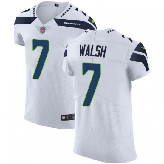 Men's Nike Seattle Seahawks #7 Blair Walsh White Vapor Untouchable Elite Player NFL Jersey - Ujersey