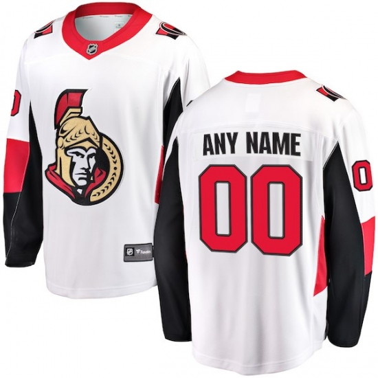 Men's Ottawa Senators Fanatics Branded White Away Breakaway Custom Jersey - Ujersey