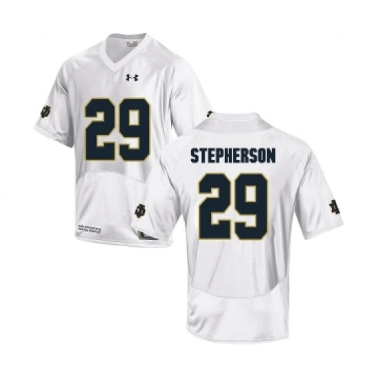 Notre Dame Fighting Irish 29 Kevin Stepherson White College Football Jersey - Ujersey