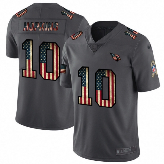 Men's Nike Arizona Cardinals #10 DeAndre Hopkins 2018 Salute to Service Retro USA Flag Limited NFL Jersey - Ujersey