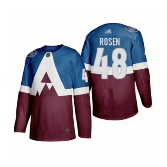 Men's Colorado Avalanche #48 Calle Rosen Authentic Burgundy Blue 2020 Stadium Series Hockey Jersey - Ujersey