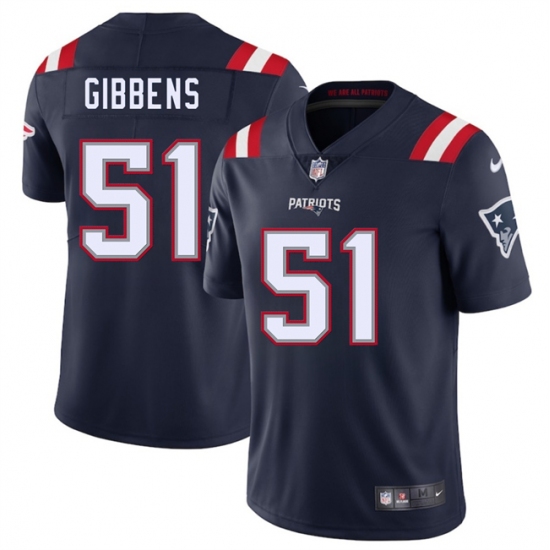 Men's New England Patriots #51 Jack Gibbens Navy 2025 Vapor Limited Football Stitched Jersey - Ujersey