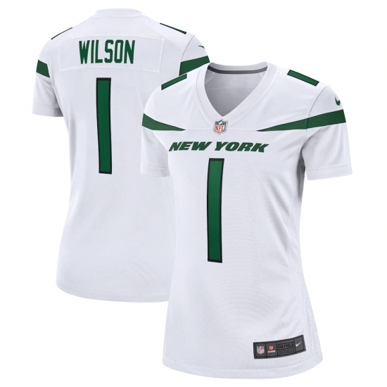 Women's New York Jets #1 Zach Wilson Nike White 2021 NFL Draft First Round Pick Game Jersey - Ujersey