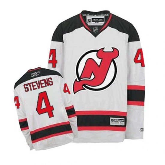 Youth Reebok New Jersey Devils #4 Scott Stevens Authentic White Away NHL Jersey - Ujersey