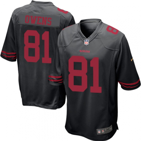 Men's Nike San Francisco 49ers #81 Terrell Owens Game Black NFL Jersey - Ujersey