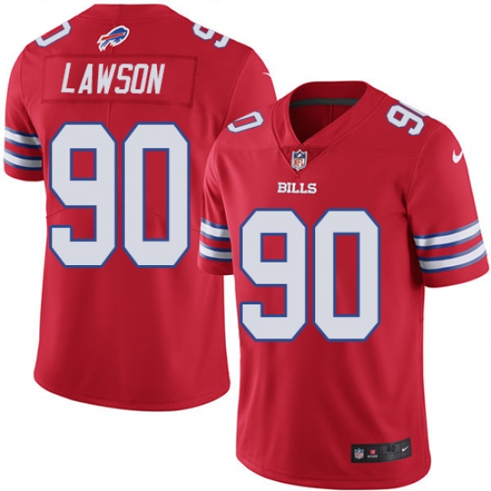 Men's Nike Buffalo Bills #90 Shaq Lawson Elite Red Rush Vapor Untouchable NFL Jersey - Ujersey