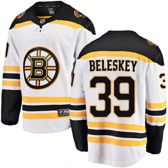 Youth Boston Bruins #39 Matt Beleskey Authentic White Away Fanatics Branded Breakaway NHL Jersey - Ujersey