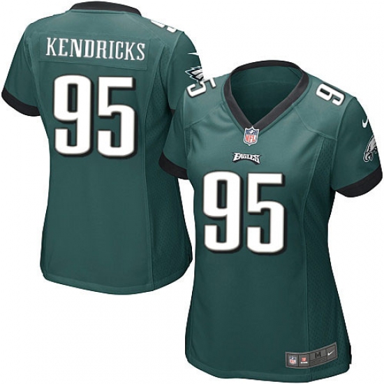 Women's Nike Philadelphia Eagles #95 Mychal Kendricks Game Midnight Green Team Color NFL Jersey