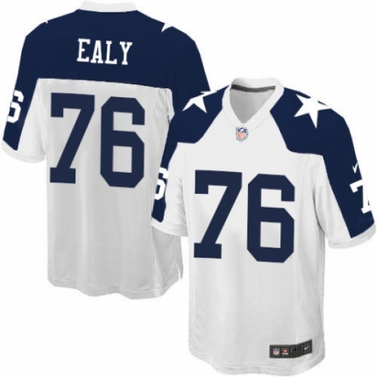 Men's Nike Dallas Cowboys #76 Kony Ealy Game White Throwback Alternate NFL Jersey - Ujersey