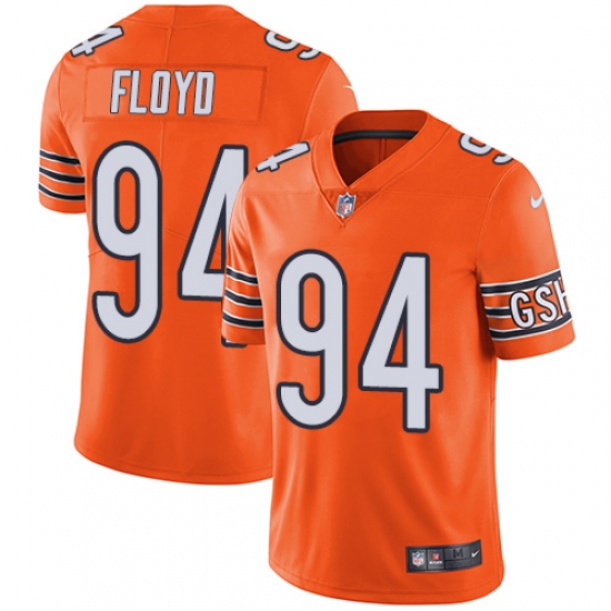 Men's Nike Chicago Bears #94 Leonard Floyd Elite Orange Rush Vapor Untouchable NFL Jersey - Ujersey