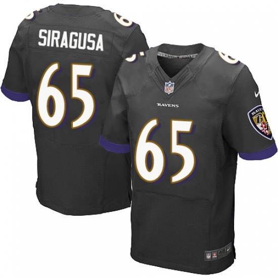 Men's Nike Baltimore Ravens #60 Nico Siragusa Elite Black Alternate NFL Jersey - Ujersey