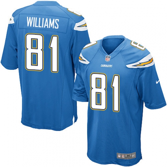 Men's Nike Los Angeles Chargers #81 Mike Williams Game Electric Blue Alternate NFL Jersey - Ujersey