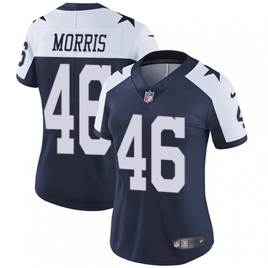 Women's Nike Dallas Cowboys #46 Alfred Morris Navy Blue Throwback Alternate Vapor Untouchable Limited Player NFL Jersey - Ujersey