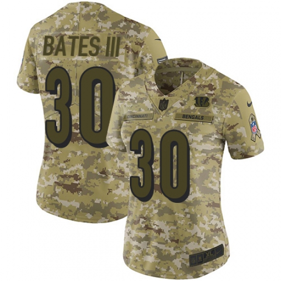 Women's Nike Cincinnati Bengals #30 Jessie Bates III Limited Camo 2018 Salute to Service NFL Jersey - Ujersey