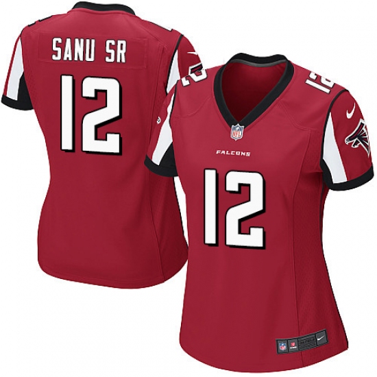 Women's Nike Atlanta Falcons #12 Mohamed Sanu Game Red Team Color NFL Jersey - Ujersey