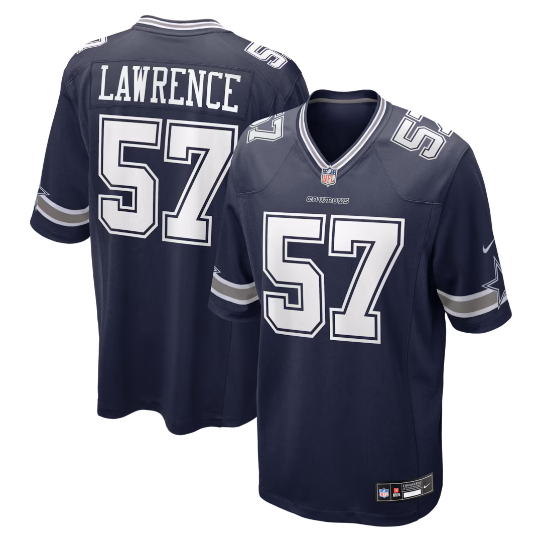 Men's Dallas Cowboys Malachi Lawrence Nike Navy 2026 NFL Draft First Round Pick No. 20 Team Game Jersey