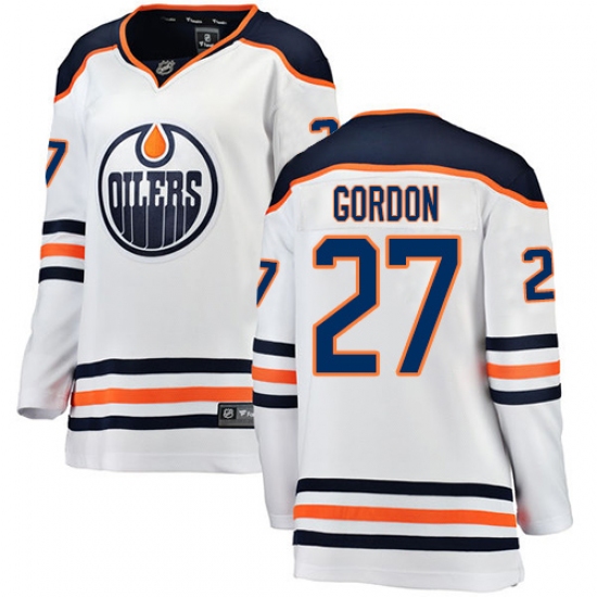 Women's Edmonton Oilers #27 Boyd Gordon Authentic White Away Fanatics Branded Breakaway NHL Jersey - Ujersey