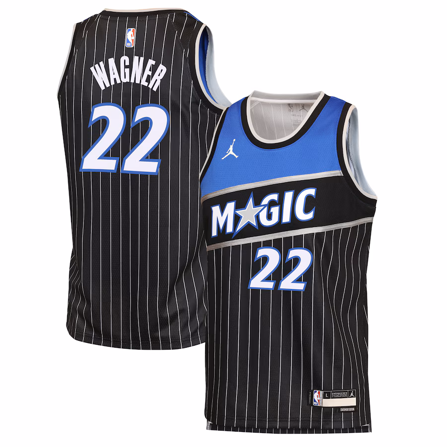 Youth Orlando Magic Franz Wagner Jordan Brand Black Swingman Jersey - Statement Edition - Ujersey