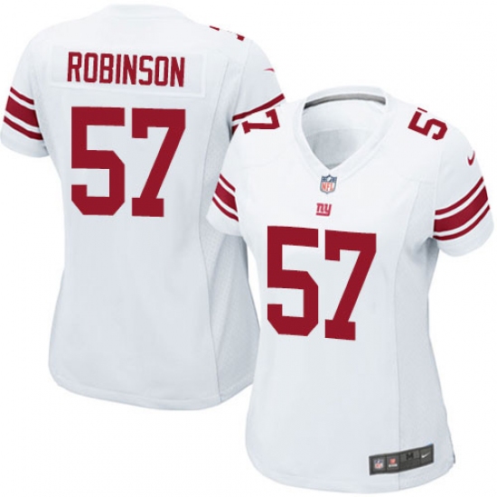 Women's Nike New York Giants #57 Keenan Robinson Game White NFL Jersey - Ujersey