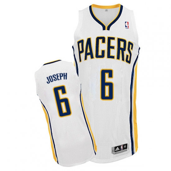 Men's Adidas Indiana Pacers #6 Cory Joseph Authentic White Home NBA Jersey - Ujersey