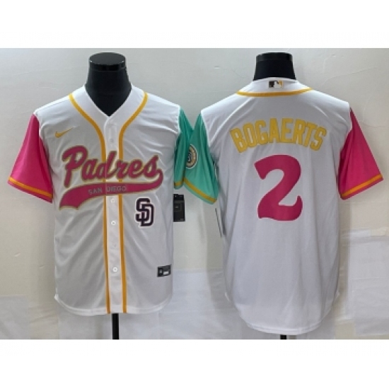 Men's San Diego Padres #2 Xander Bogaerts White NEW 2023 City Connect Cool Base Stitched Jersey - Ujersey