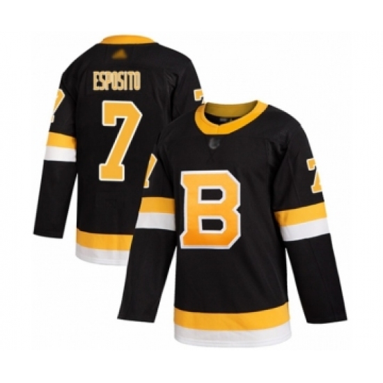 Men's Boston Bruins #7 Phil Esposito Authentic Black Alternate Hockey Jersey - Ujersey