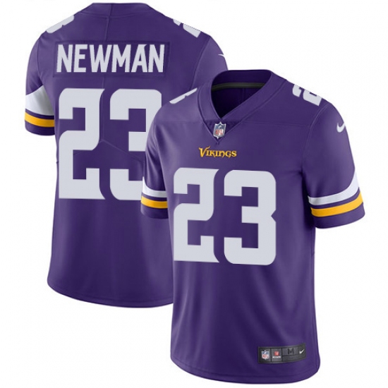 Youth Nike Minnesota Vikings #23 Terence Newman Purple Team Color Vapor Untouchable Limited Player NFL Jersey - Ujersey