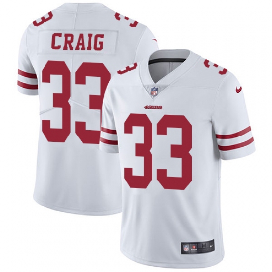 Youth Nike San Francisco 49ers #33 Roger Craig White Vapor Untouchable Limited Player NFL Jersey - Ujersey