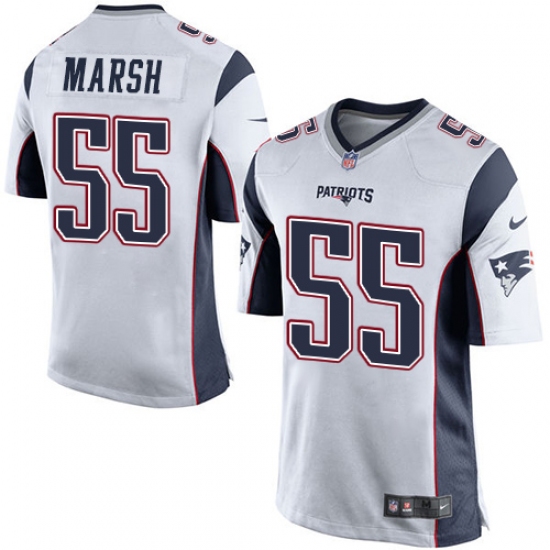 Men's Nike New England Patriots #55 Cassius Marsh Game White NFL Jersey - Ujersey