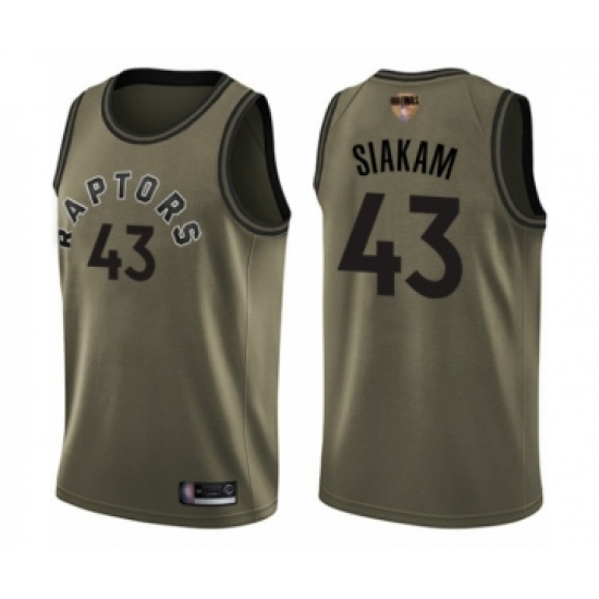 Men's Toronto Raptors #43 Pascal Siakam Swingman Green Salute to Service 2019 Basketball Finals Bound Jersey - Ujersey