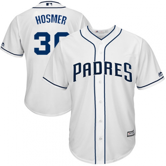 Men's Majestic San Diego Padres #30 Eric Hosmer Replica White Home Cool Base MLB Jersey - Ujersey