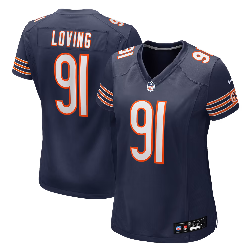 Women's Chicago Bears Jayden Loving Nike Navy Team Game Jersey