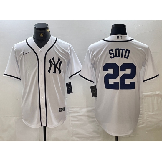 Men's New York Yankees #22 Juan Soto White Fashion Cool Base Jersey - Ujersey