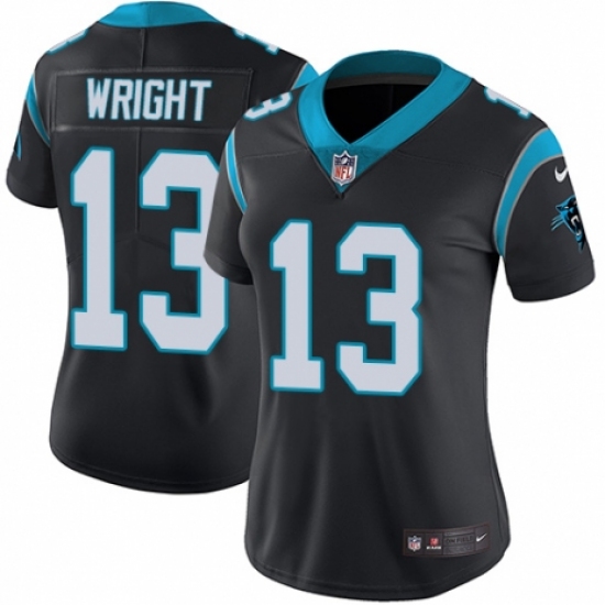 Women's Nike Carolina Panthers #13 Jarius Wright Black Team Color Vapor Untouchable Limited Player NFL Jersey - Ujersey