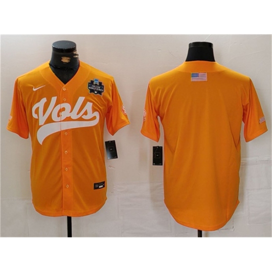 Men's Tennessee Volunteers Orange With Patch Stitched Jersey - Ujersey