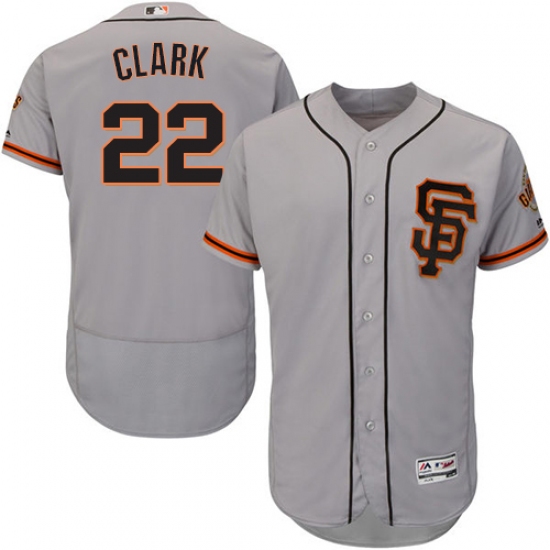 Men's Majestic San Francisco Giants #22 Will Clark Grey Alternate Flex Base Authentic Collection MLB Jersey - Ujersey