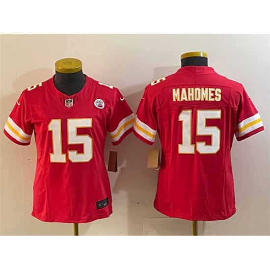 Women's Kansas City Chiefs #15 Patrick Mahomes Red 2023 F.U.S.E. Vapor Untouchable Limited Football Stitched Jersey - Ujersey
