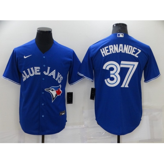 Men's Toronto Blue Jays #37 Teoscar Hernandez Nike Royal Blue Collection Baseball Jersey - Ujersey