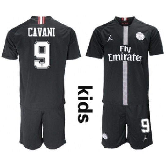 Jordan Paris Saint Germain #9 Cavani Home Kid Soccer Club Jersey