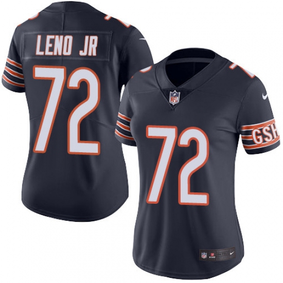 Women's Nike Chicago Bears #72 Charles Leno Elite Navy Blue Team Color NFL Jersey - Ujersey
