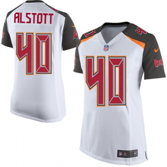 Women's Nike Tampa Bay Buccaneers #40 Mike Alstott Game White NFL Jersey - Ujersey
