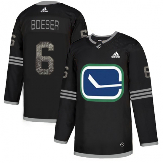 Men's Adidas Vancouver Canucks #6 Brock Boeser Black 1 Authentic Classic Stitched NHL Jersey - Ujersey