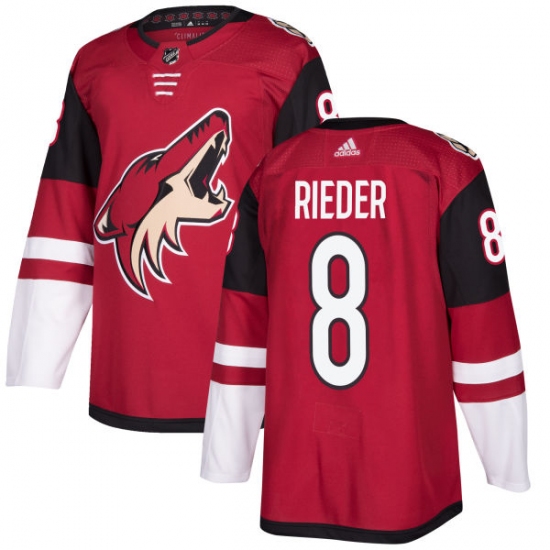 Youth Adidas Arizona Coyotes #8 Tobias Rieder Premier Burgundy Red Home NHL Jersey - Ujersey