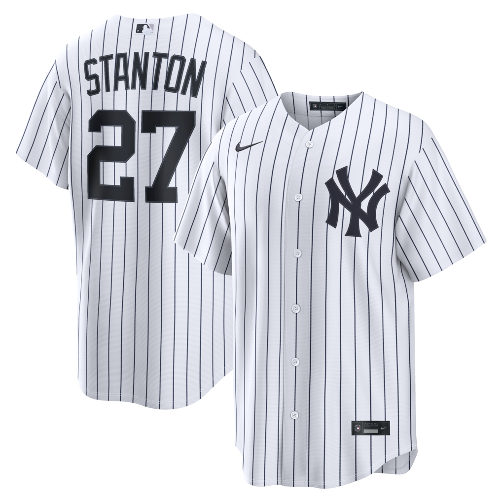 Men's New York Yankees Giancarlo Stanton Nike White Home Replica Jersey